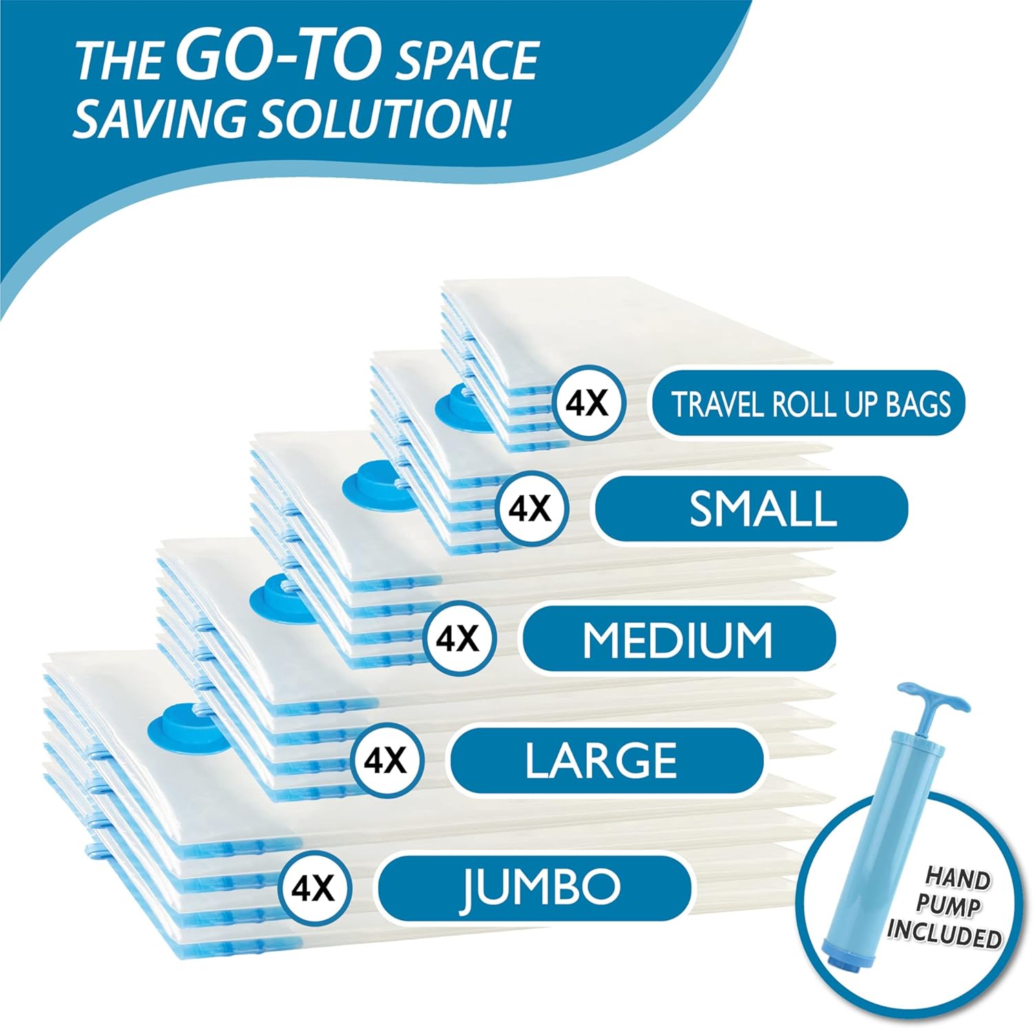 20 Pack Vacuum Storage Bags, - Image 3