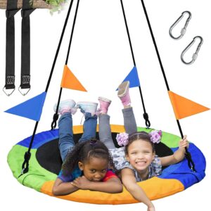 PACEARTH 40 Inch Saucer Tree Swing Flying