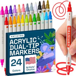 ARTISTRO 24 Dual Tip Acrylic Paint Markers