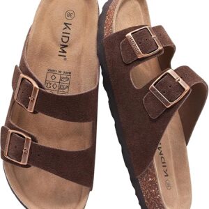KIDMI Women's Genuine Suede Sandals