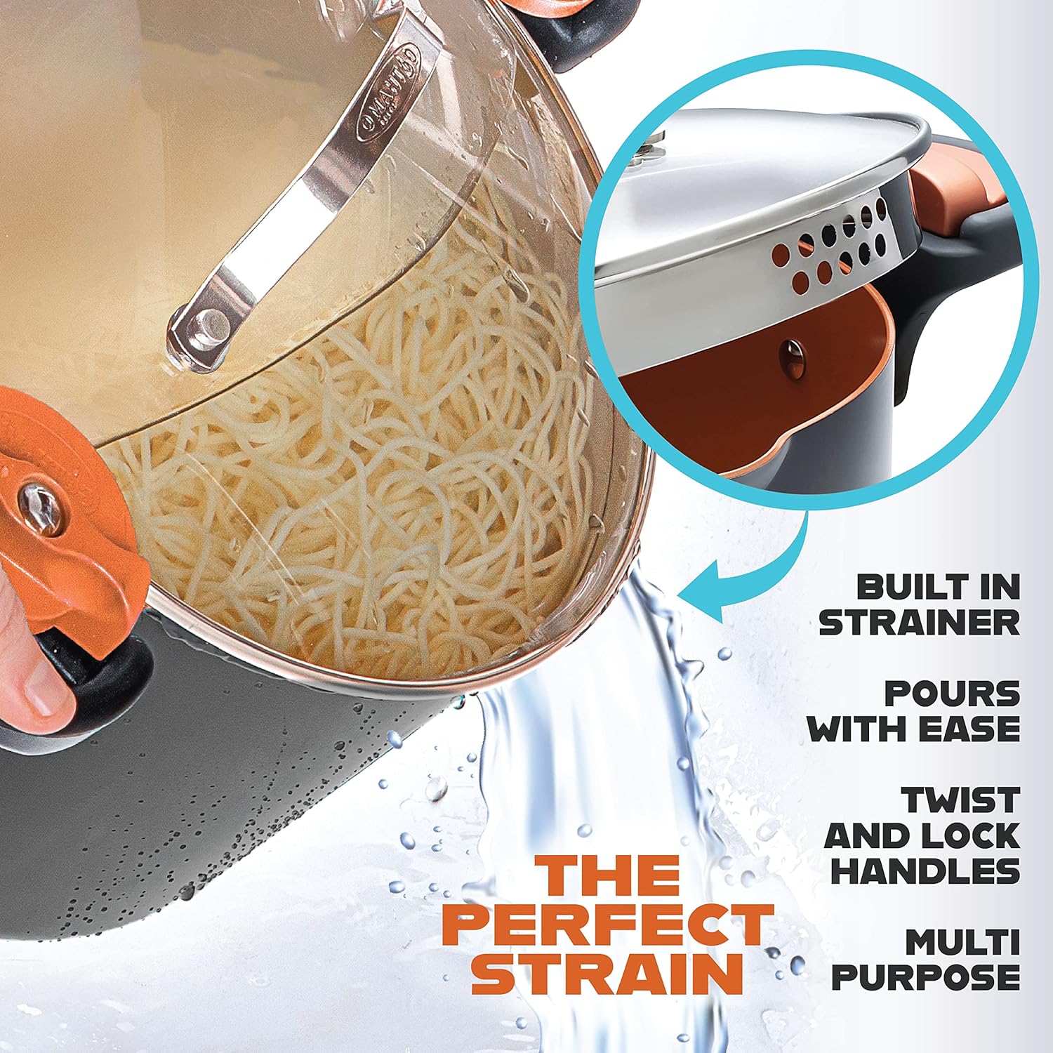 GOTHAM STEEL 5 Qt Ceramic Stock Pot - Image 3