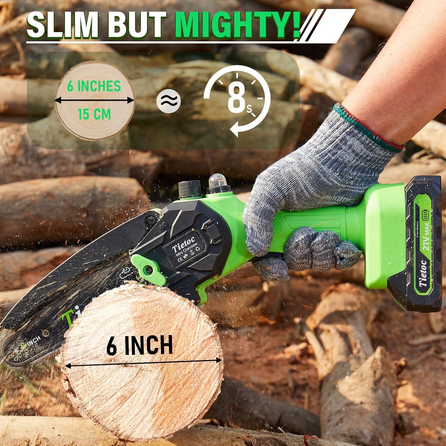 6 Inch Mini Electric Chainsaw - Image 2